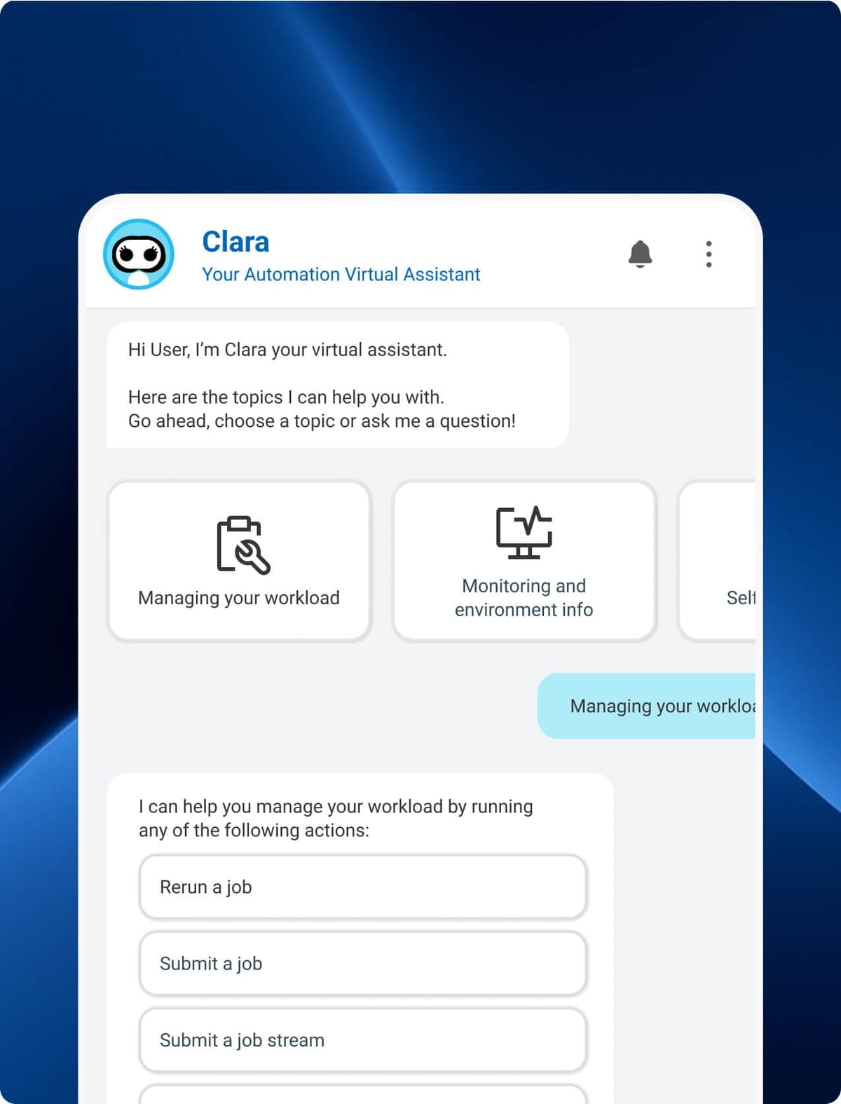HCL Clara AI interface